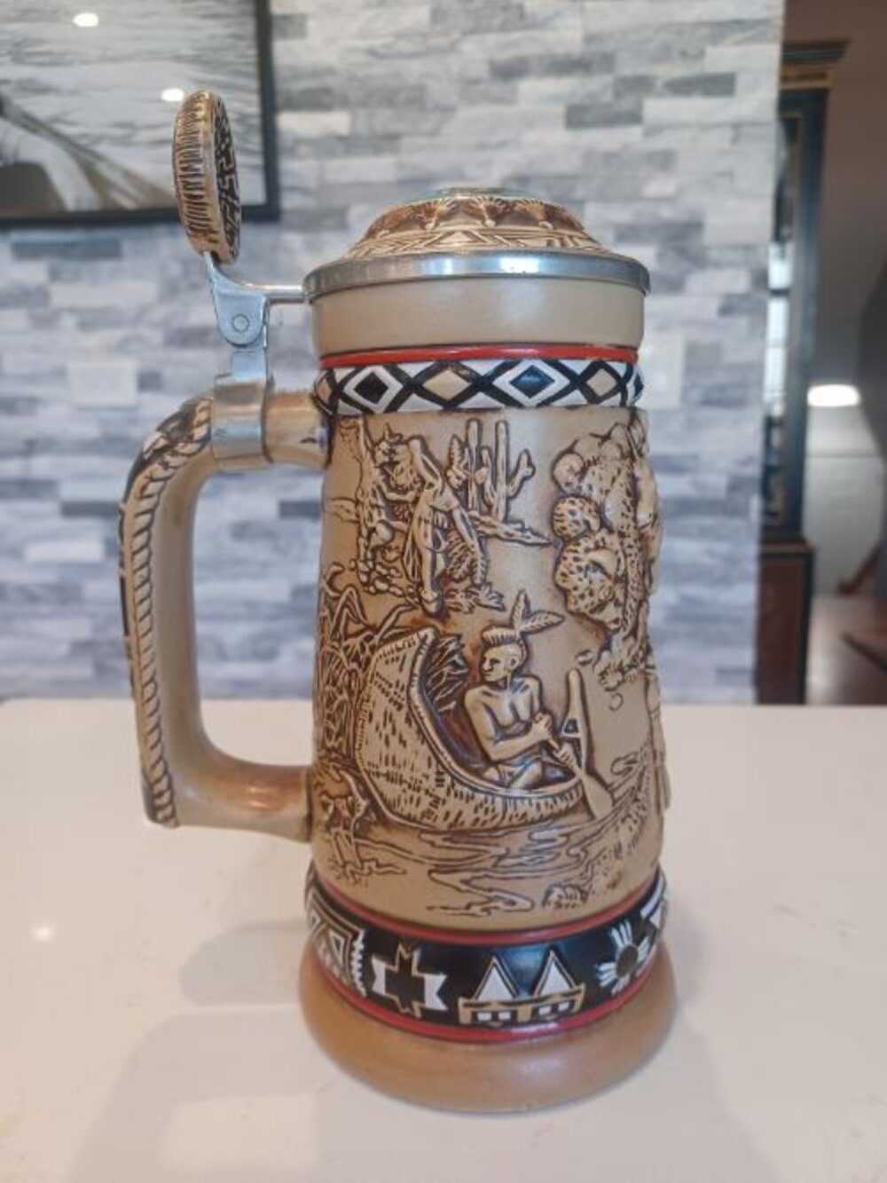 Vintage Avon “Indians of the American Frontier” Stein #128267 – Collectible West